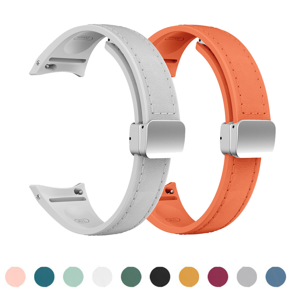 Smartwatch Slim Watches For Men - جلد طبيعي + سيليكون الأشرطة لساعة
