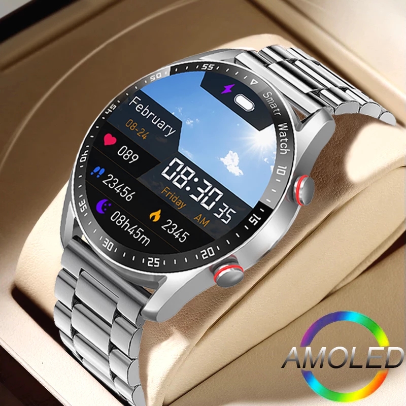 Smartwatch Health Watches For Men - ECG + PPG بلوتوث دعوة ساعة
