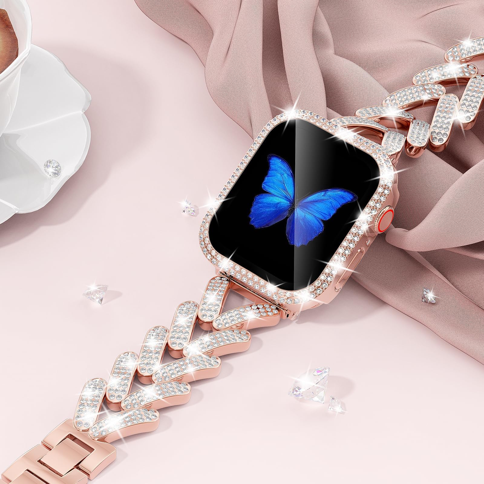 Smartwatch Slim Watches For Men - بلينغ باند ل أبل حزام ساعة