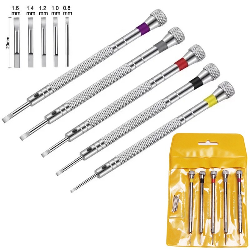 Watchmaker Screwdriver - 0.8-1.6 مللي متر مفك فولاذي لإصلاح