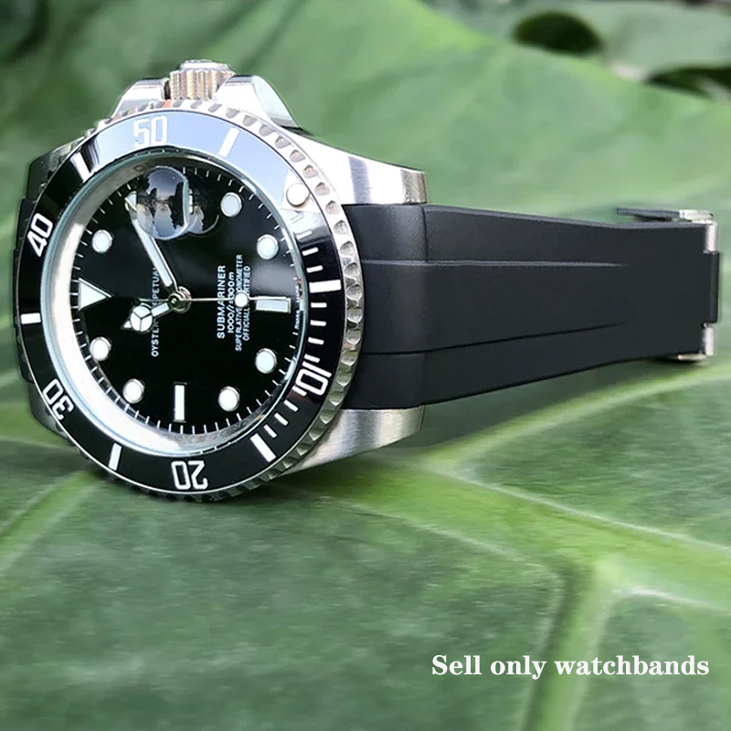 Rolex Watch Submariner - حزام ساعة سيليكون فاخر لساعات رولكس