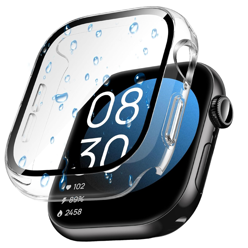 Iwatch Smartwatch Series 7 - غطاء زجاجي + حافظة لساعة أبل