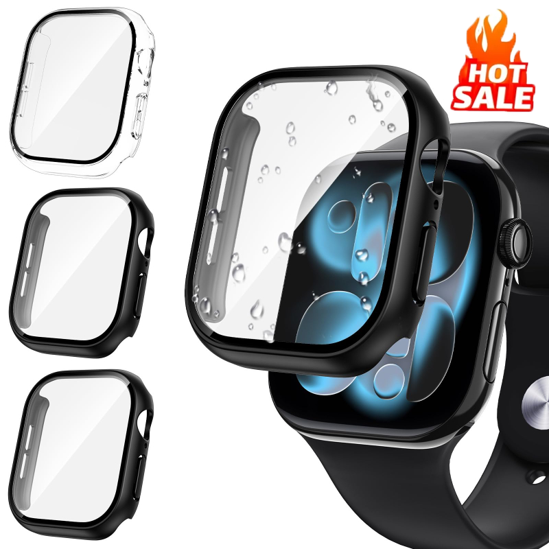 Iwatch Smartwatch Series 7 - 3 قطعة زجاج + غطاء لساعة
