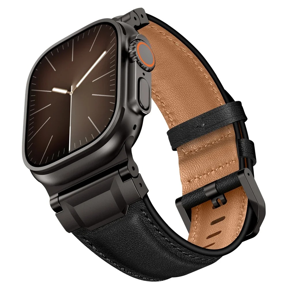 Smartwatch Slim Watches For Men - حزام جلدي من بيزنس آرمور لساعة