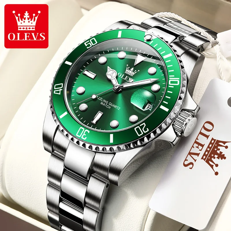 Smartwatch Watches For Men Brands - OLEVS ساعة كوارتز أصلية للرجال الفولاذ
