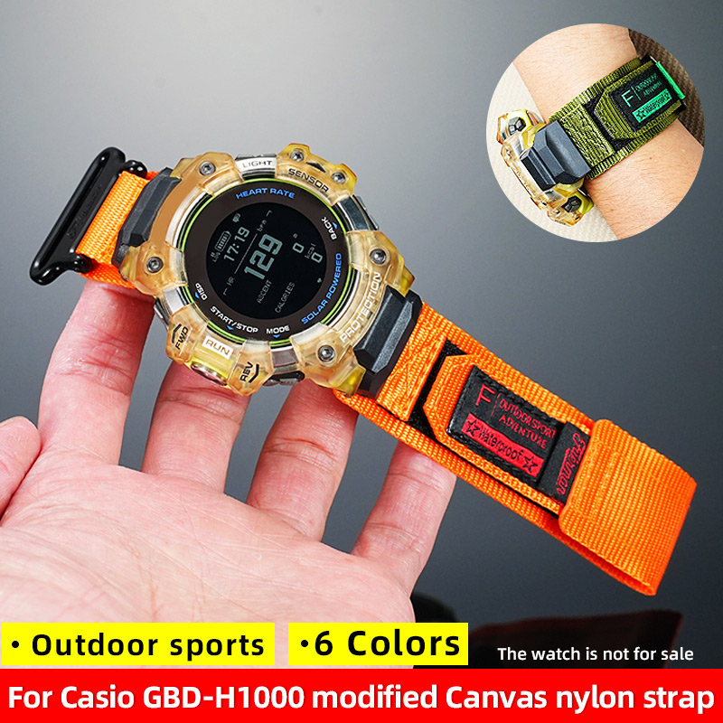 GBD H1000 قماش حزام الساعات لس - مراجعة Smartwatch Casio Watches For Men وسعره