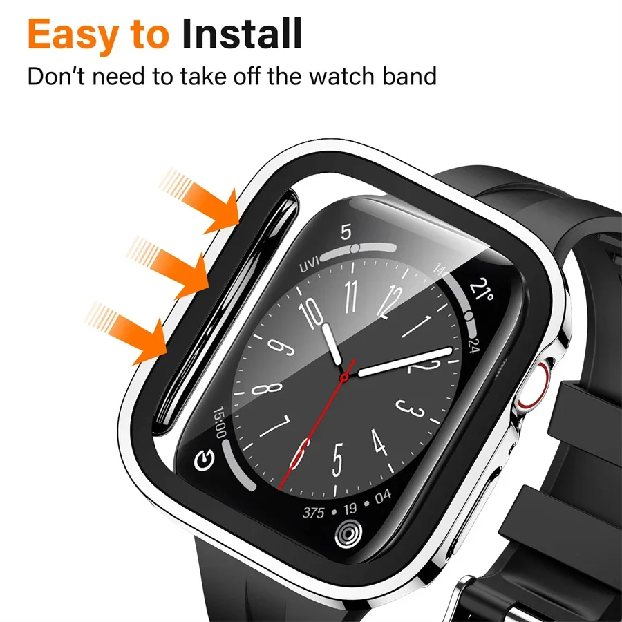 زجاج + غطاء لساعة أبل سلسلة 9  - مراجعة Smartwatch Watches For Girls وسعره