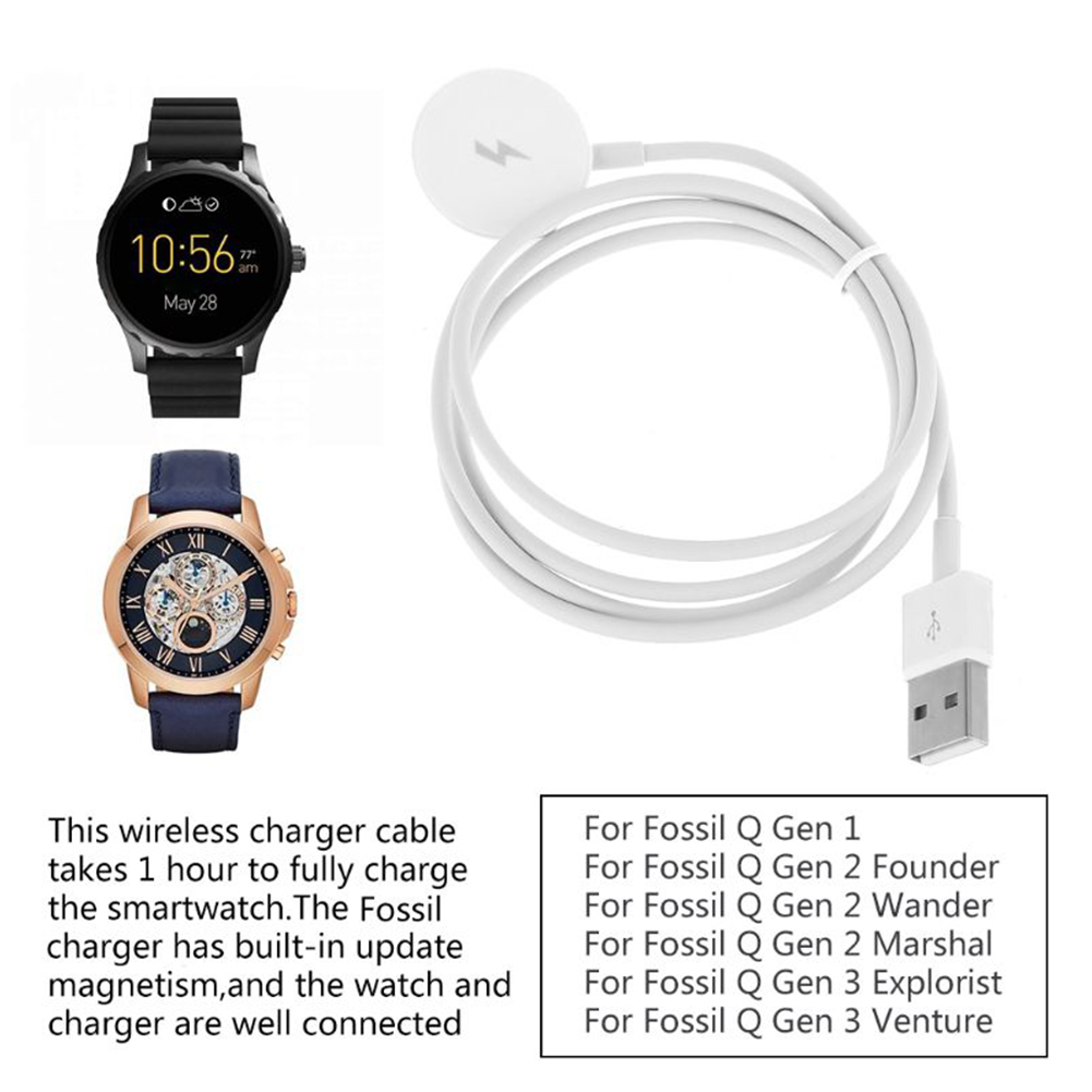 كابل شحن وسلك شحن لساعة فوسيل  - مراجعة Fossil Watches Smartwatch Gen 3 وسعره