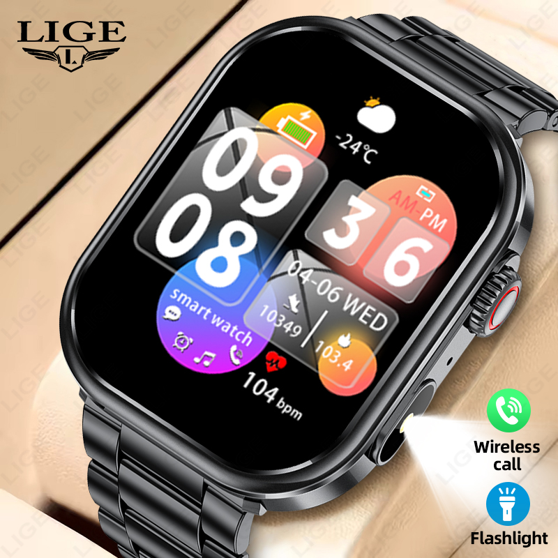 ساعة ذكية LIGE للرجال 2026 بشا - مراجعة Smartwatch Health Watches For Men وسعره