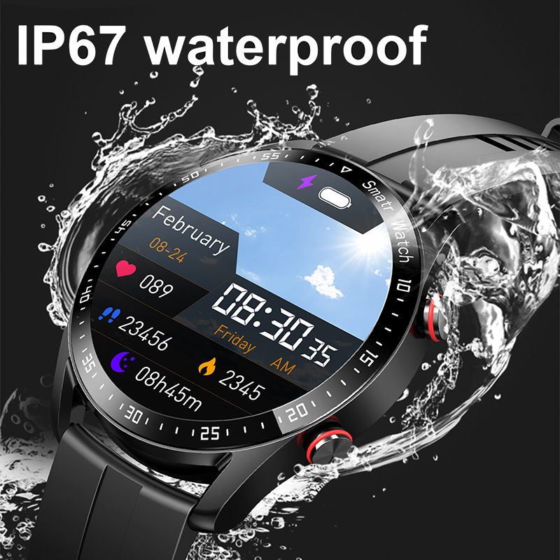 ECG + PPG بلوتوث دعوة ساعة ذكي - مراجعة Smartwatch Health Watches For Men وسعره