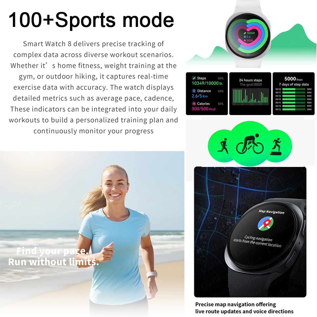 ساعات ذكية جديدة 2026 طراز 8 م - مراجعة Smartwatch Health Watches For Men وسعره