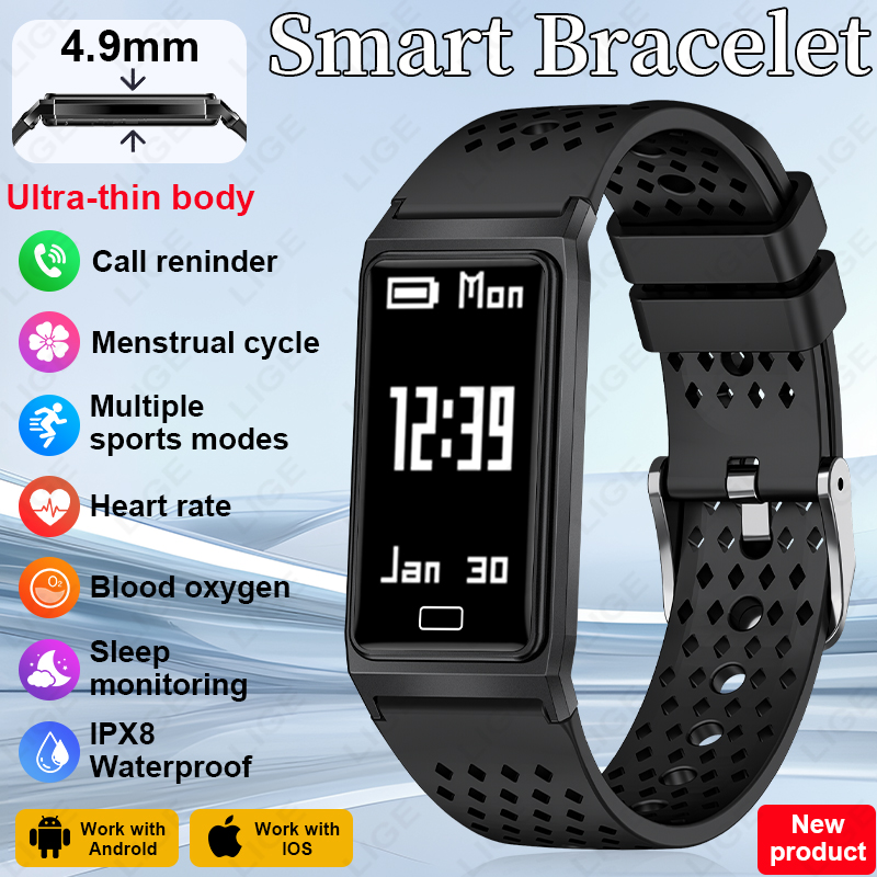 سوار ذكي نحيف للغاية 4.9 مم مع - مراجعة Smartwatch Slim Watches For Men وسعره