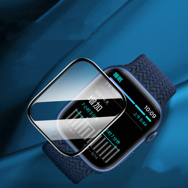 واقي شاشة لساعة أبل سلسلة 9 8  - مراجعة Iwatch Smartwatch Series 7 وسعره