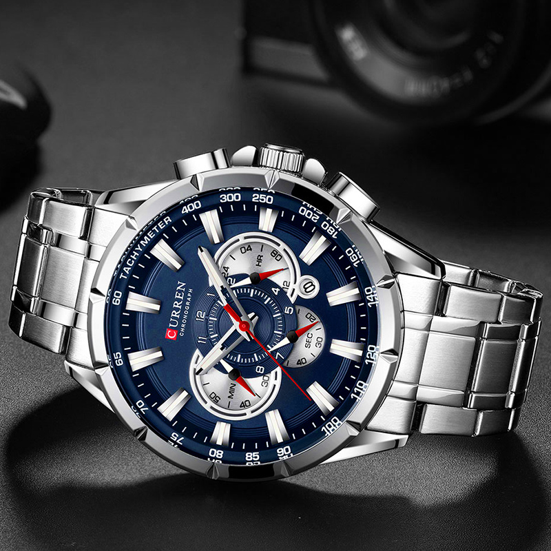 CURREN ساعة معصم الرجال مقاوم  - مراجعة Smartwatch Watches For Men Brands وسعره