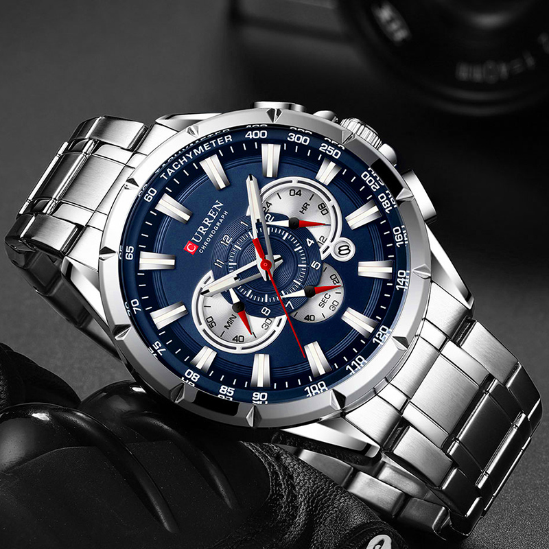 CURREN ساعة معصم الرجال مقاوم  - مراجعة Smartwatch Watches For Men Brands وسعره