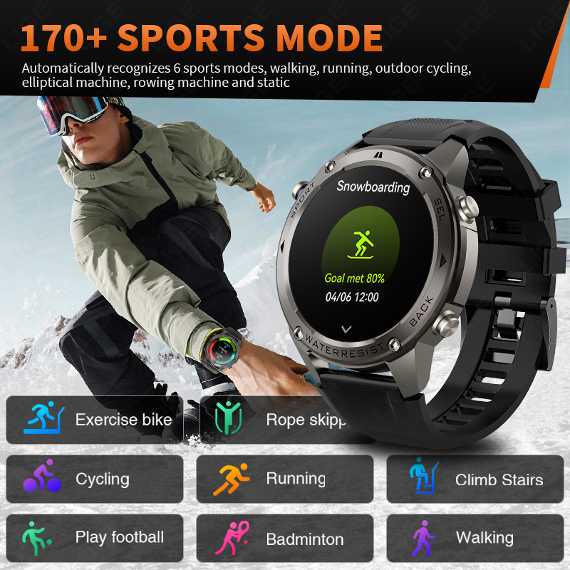 ساعة ذكية عسكرية فائقة الجودة  - مراجعة Watch Smart Smartwatch وسعره