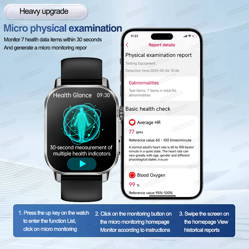 ساعة ذكية جديدة لتشخيص مشاكل ا - مراجعة Smartwatch Health Watches For Men وسعره