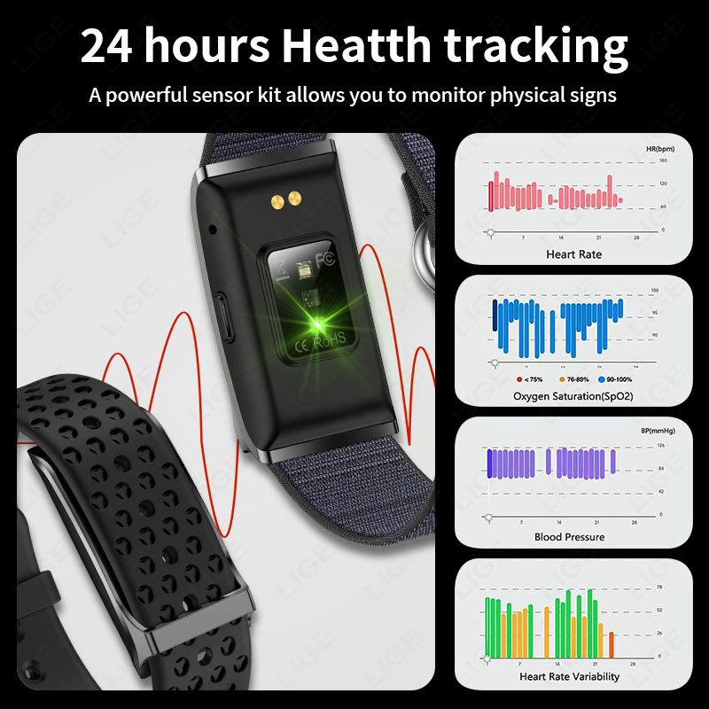LIGE ساعة ذكية معدل ضربات القل - مراجعة Smartwatch Sports Watches For Women وسعره