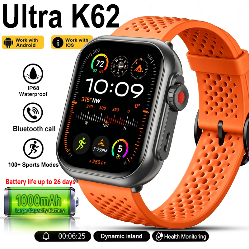 ساعة ذكية جديدة ألترا K62 للرج - مراجعة Smartwatch Sports Watches For Women وسعره