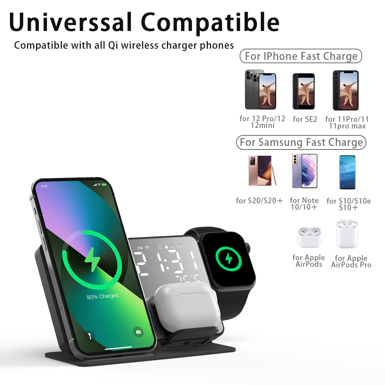 3 في 1 شاحن لاسلكي آيفون 14 13 - مراجعة Watch 7 Smartwatch Iphone وسعره