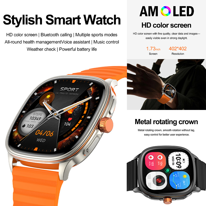 ساعة ذكية YAOCX HK73 AMOLED لل - مراجعة Smartwatch Sports Watches For Women وسعره