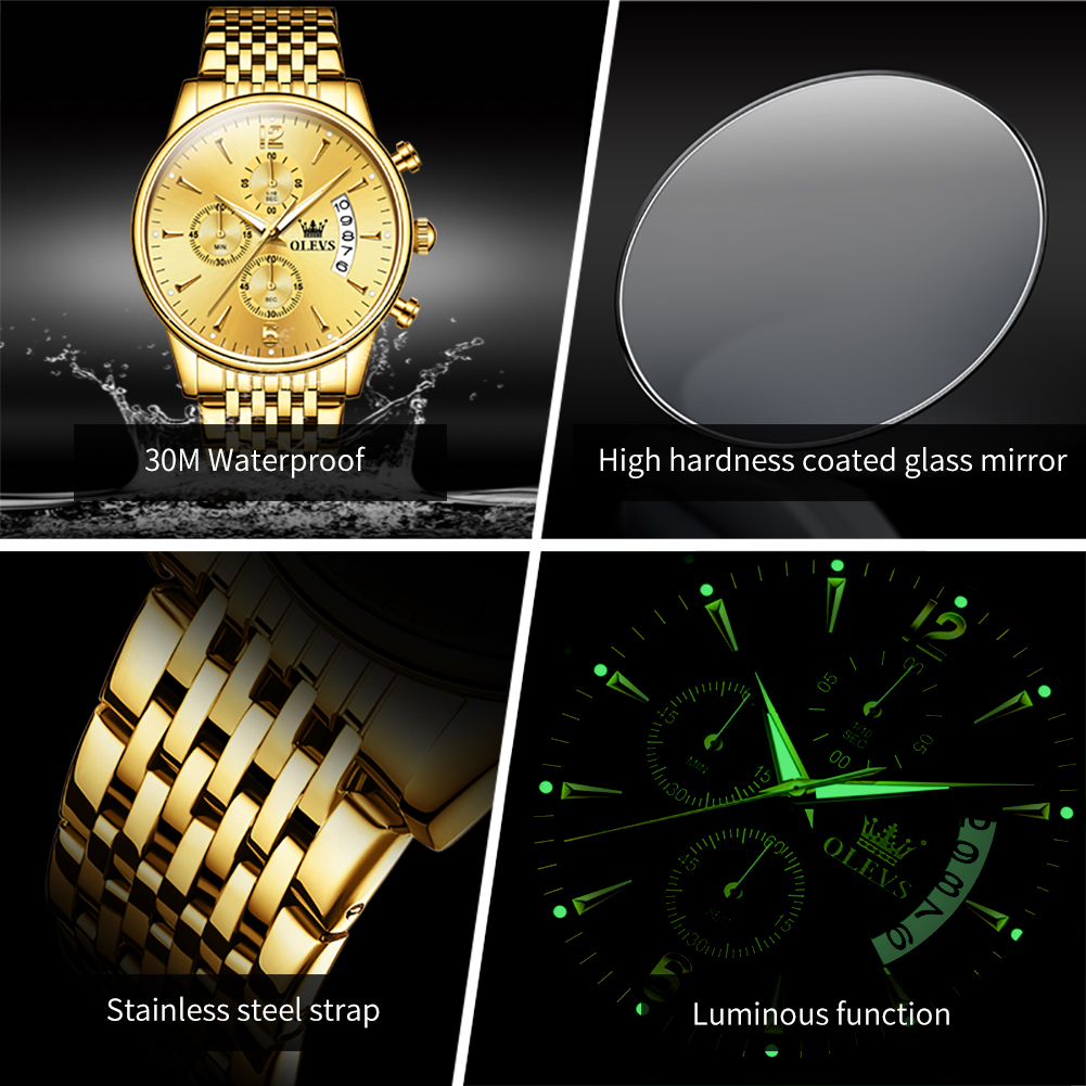 ساعة كوارتز ذهبية فاخرة ماركة  - مراجعة Smartwatch Watches For Men Brands وسعره