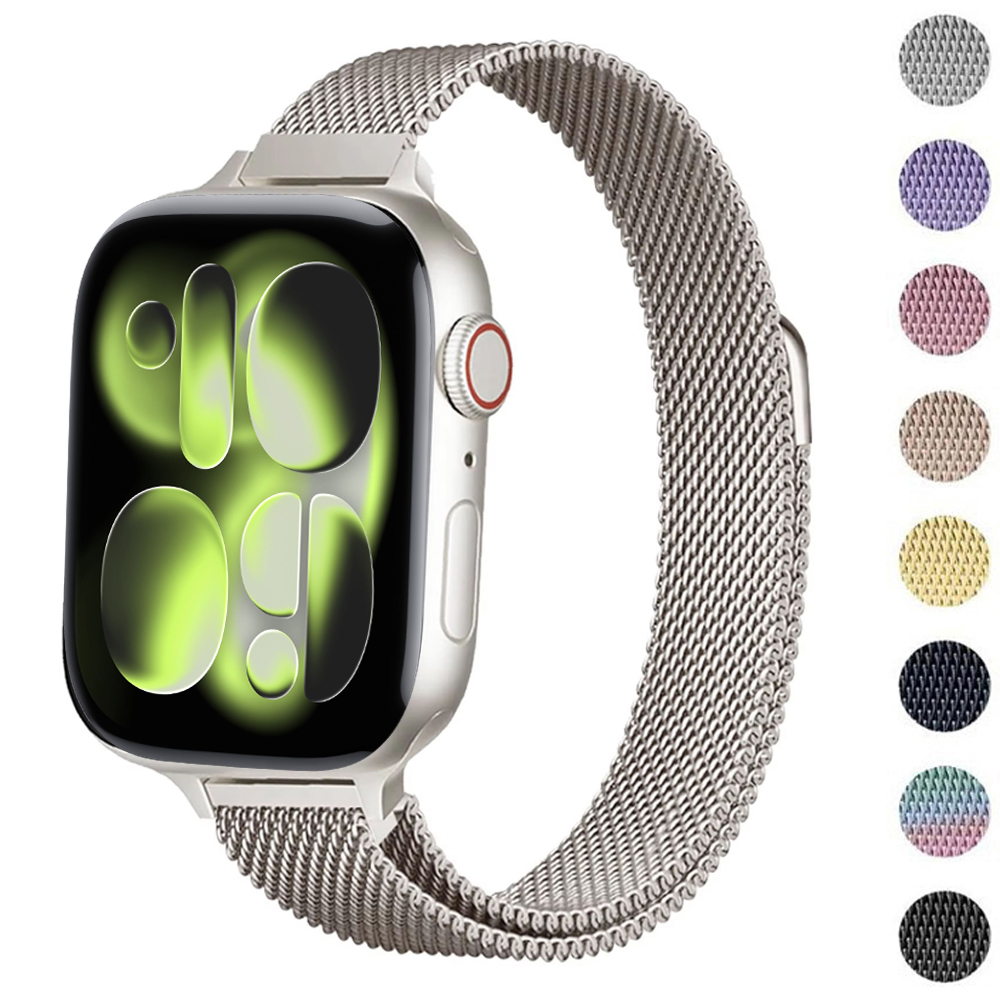 حزام حلقة ميلانو نحيف لساعة أب - مراجعة Smartwatch Slim Watches For Men وسعره