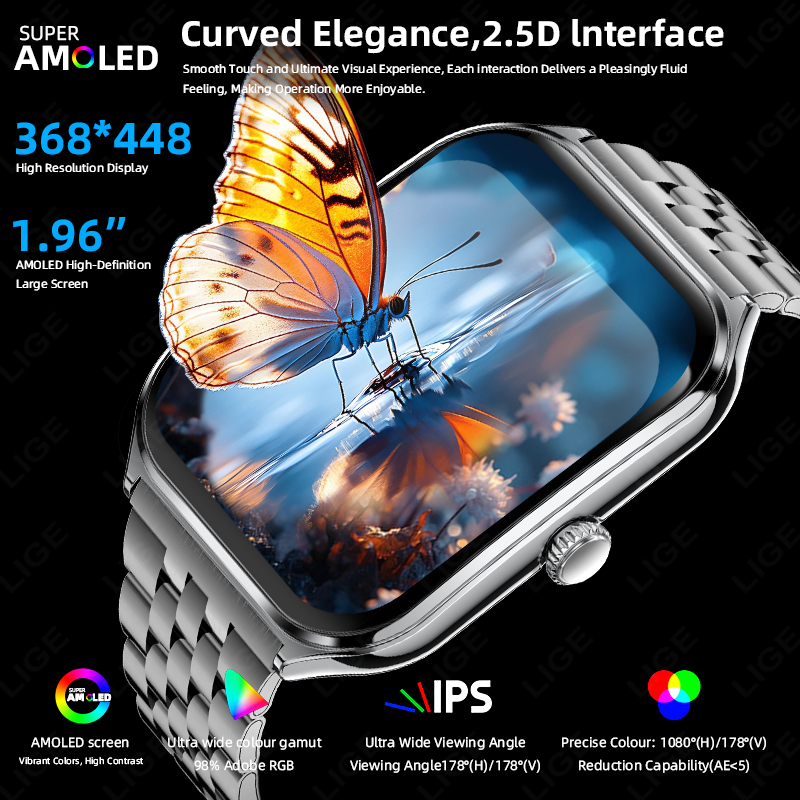 ساعة ذكية LIGE فائقة النحافة ب - مراجعة Smartwatch Slim Watches For Men وسعره