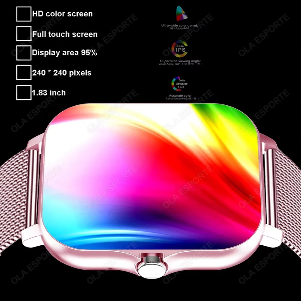 ساعة ذكية متعددة الوظائف جديدة - مراجعة Smartwatch Sports Watches For Women وسعره