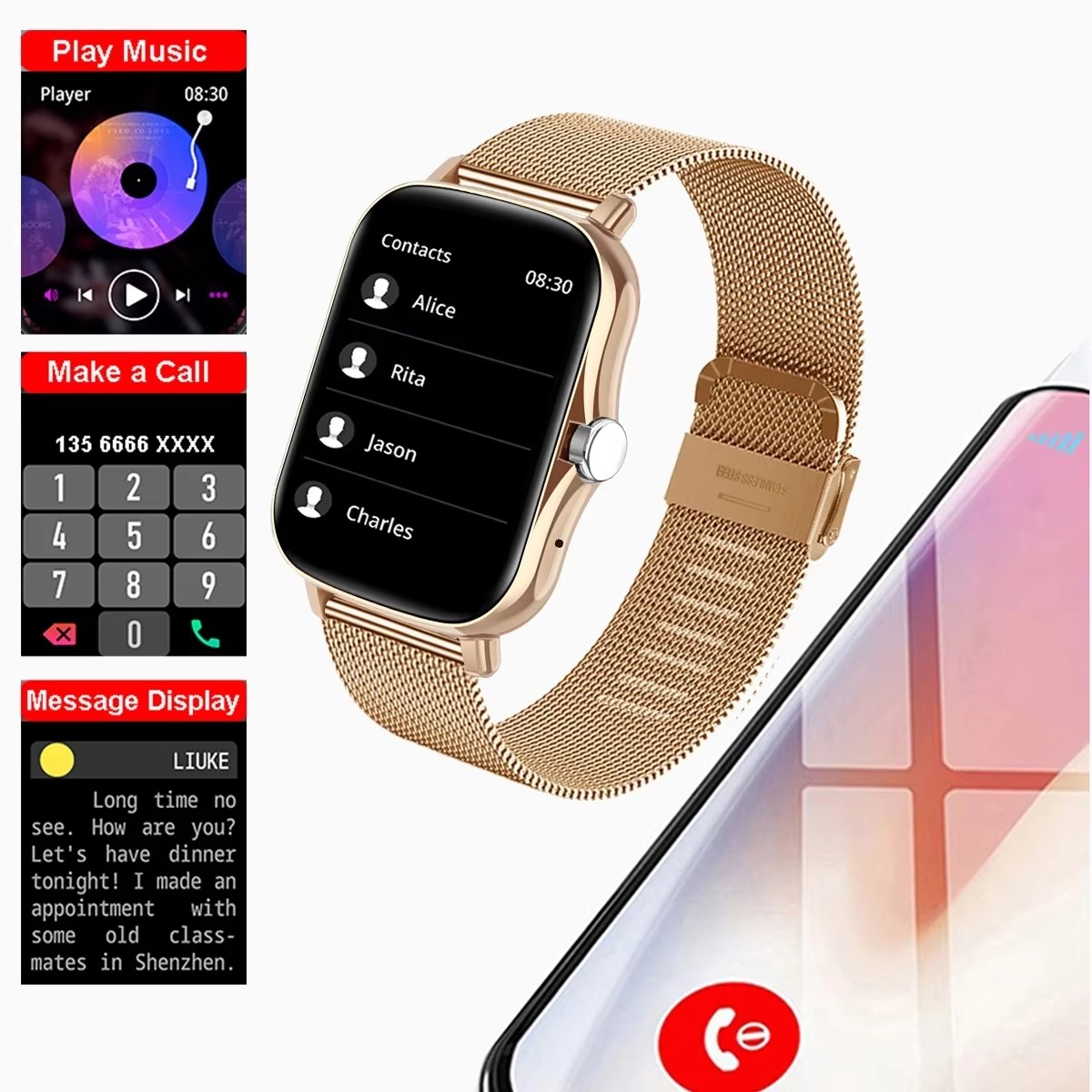 ساعة ذكية متعددة الوظائف جديدة - مراجعة Smartwatch Sports Watches For Women وسعره