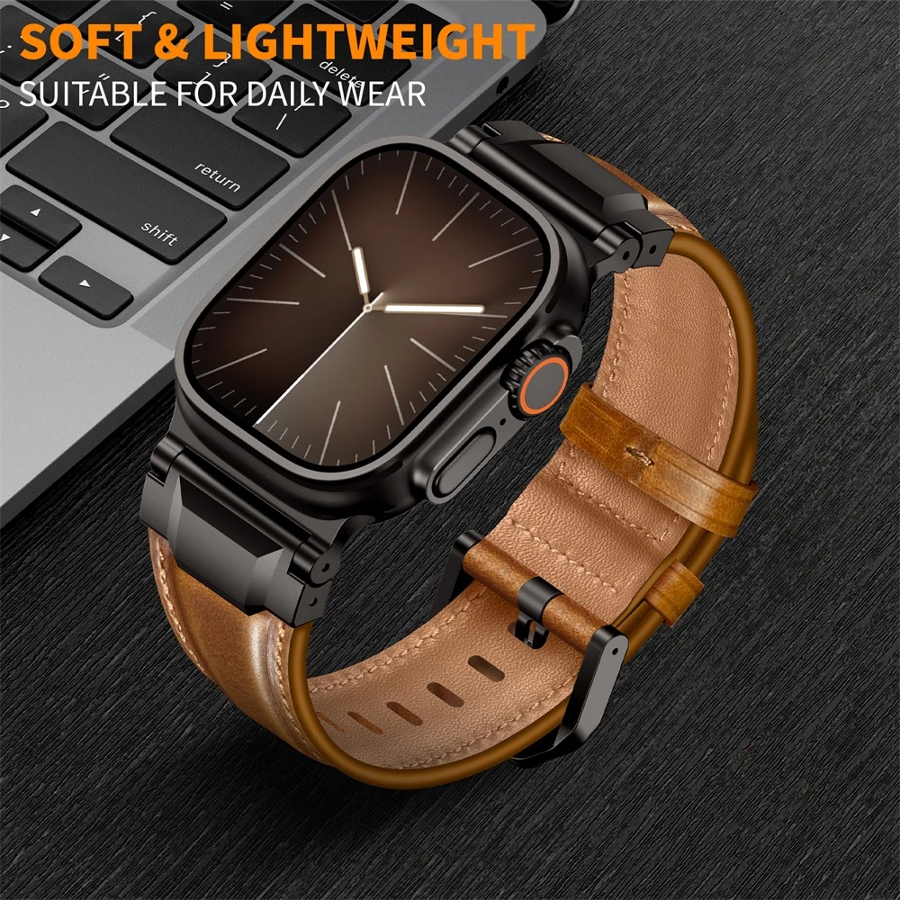 حزام جلدي من بيزنس آرمور لساعة - مراجعة Smartwatch Slim Watches For Men وسعره