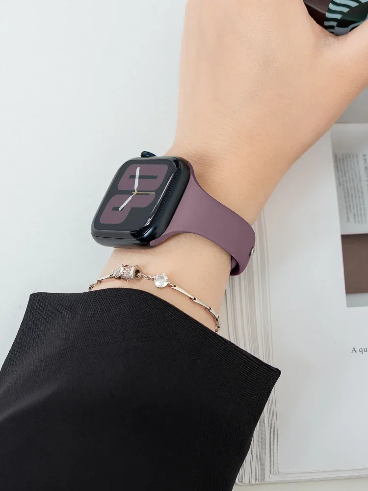 حزام سيليكون نحيف لساعة أبل 45 - مراجعة Smartwatch Slim Watches For Men وسعره