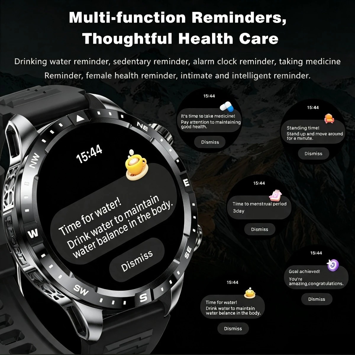 ساعة ذكية رياضية للرجال: بطاري - مراجعة Smartwatch Health Watches For Men وسعره