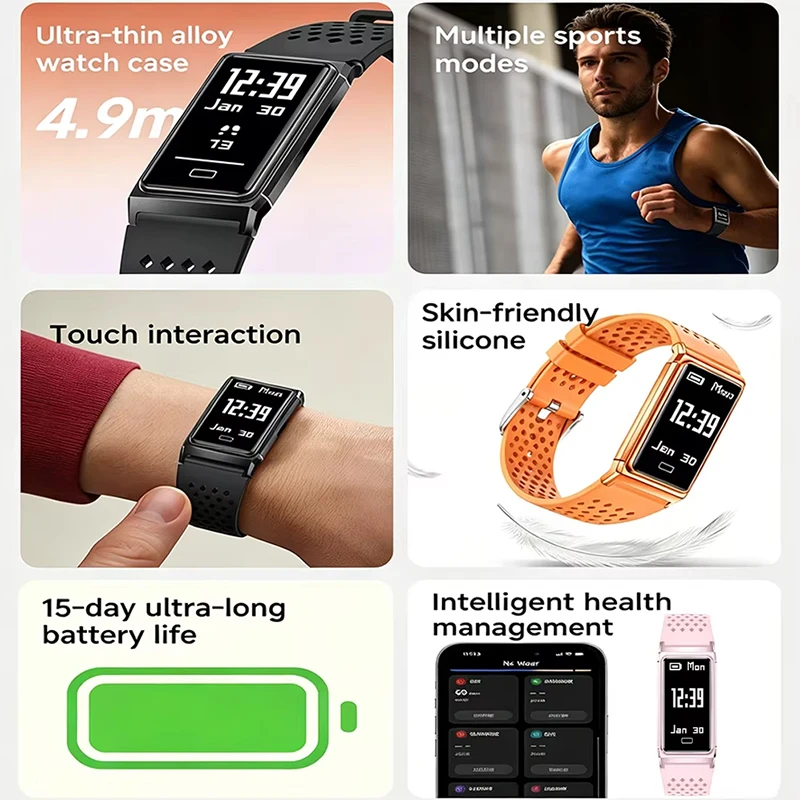 سوار ذكي جديد فائق النحافة من  - مراجعة Smartwatch Slim Watches For Men وسعره
