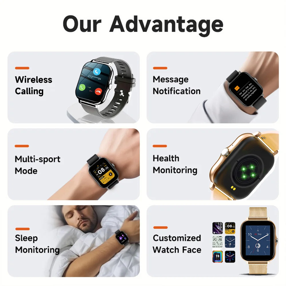 ساعة ذكية لساعات أندرويد IOS 1 - مراجعة Smartwatch Sports Watches For Women وسعره