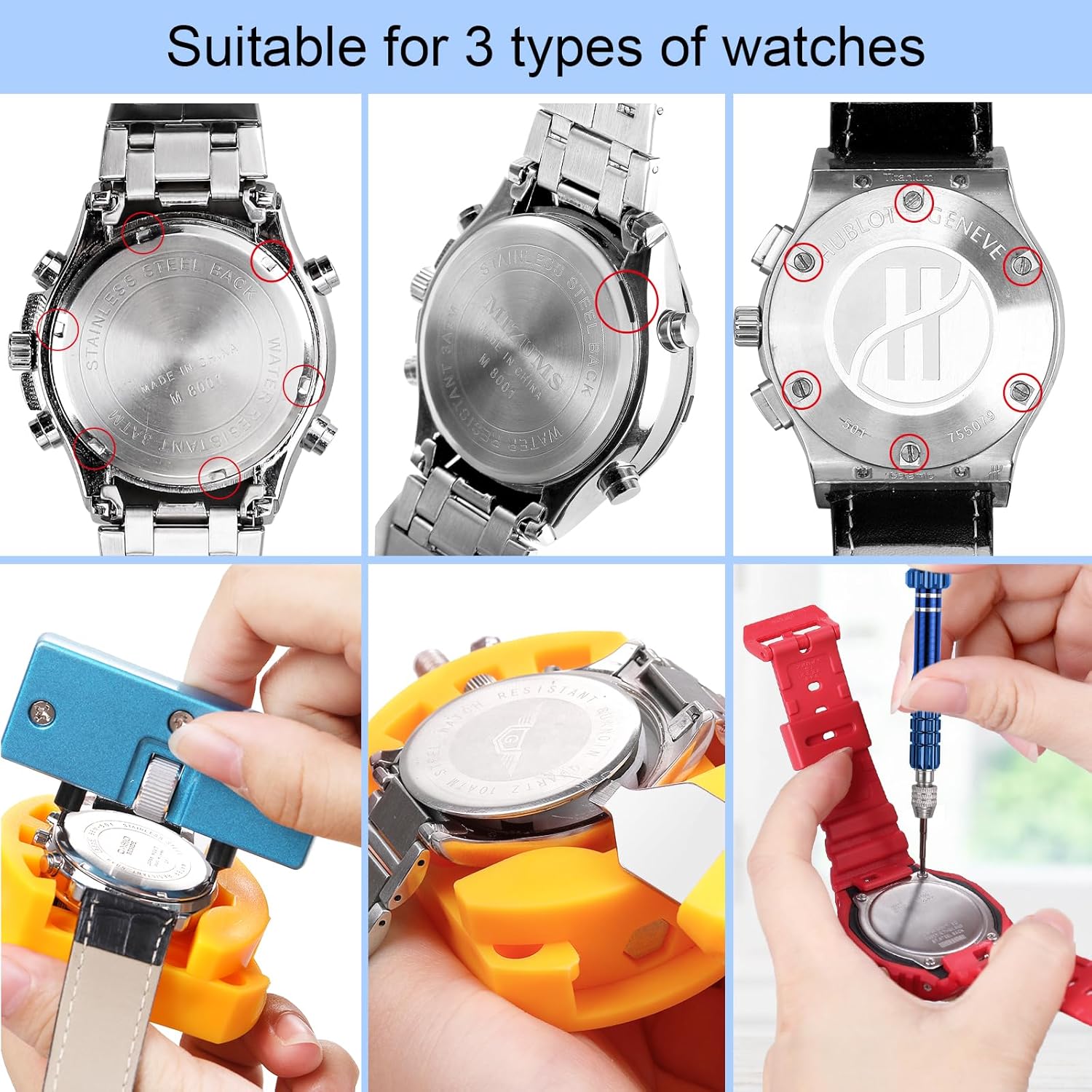 طقم استبدال بطارية ساعة ، مفك  - مراجعة Watchmaker Screwdriver وسعره