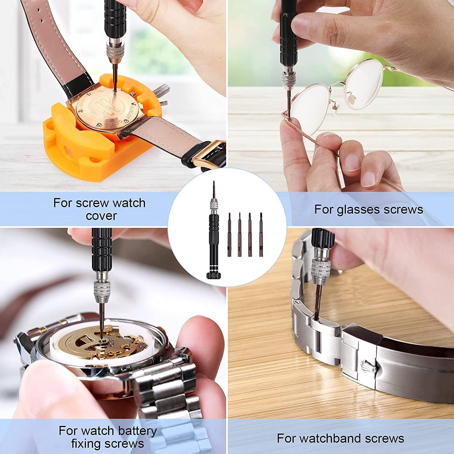 طقم استبدال بطارية ساعة ، مفك  - مراجعة Watchmaker Screwdriver وسعره