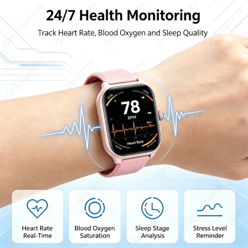 ساعة ذكية بلس للرجال والنساء م - مراجعة Smartwatch Sports Watches For Women وسعره