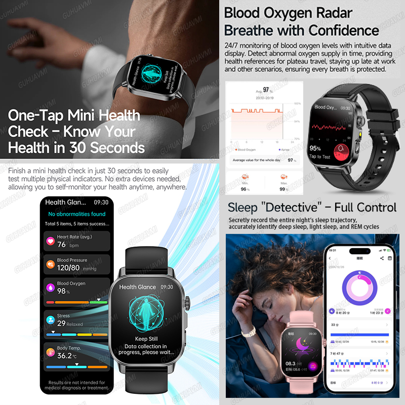 ساعة ذكية صحية جديدة 2026 مع ق - مراجعة Smartwatch Health Watches For Men وسعره
