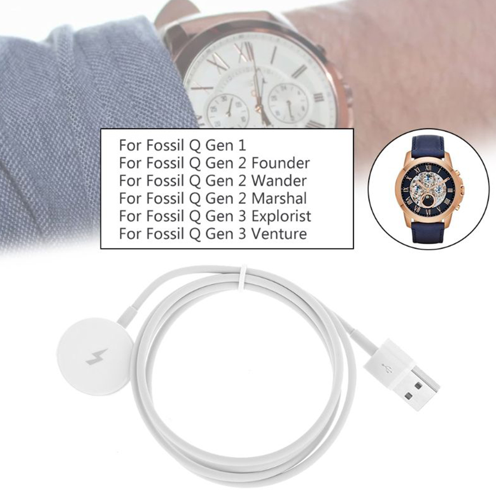 كابل شحن للساعات، قاعدة شحن US - مراجعة Fossil Watches Smartwatch Gen 3 وسعره